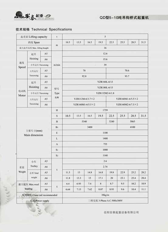 岳阳安泰起重设备有限公司 岳阳安泰起重设备有限公司